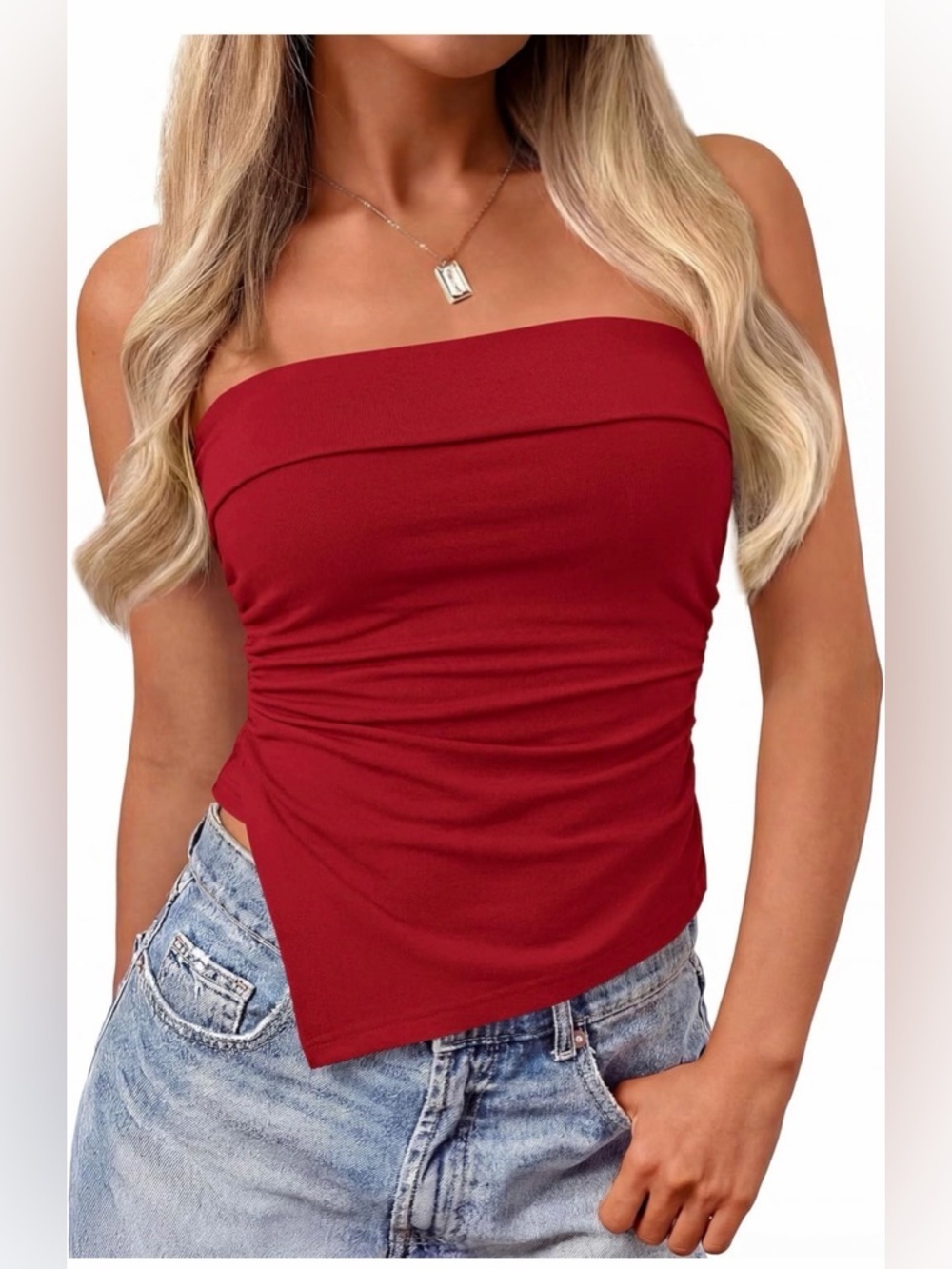 🆕Women’s Strapless Asymmetric Tube Top